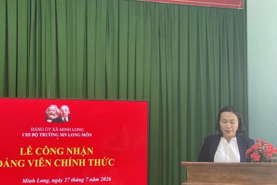 LỄ CÔNG BỐ QUYẾT ĐỊNH KẾT NẠP ĐẢNG VIÊN CHÍNH THỨC